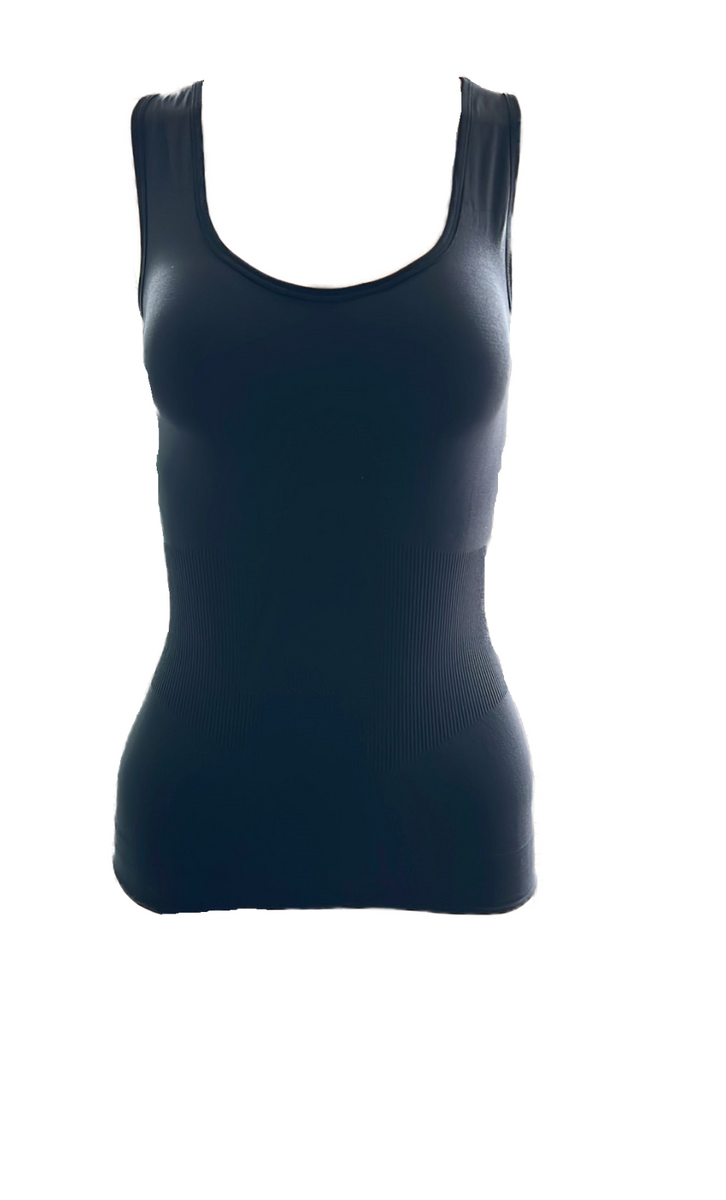 Damen Top Figurformend Shapewear ärmellos Schwarz Gr. S M L XL