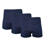 Herren Boxershorts 3er Pack Schwarz Navy Baumwolle Gr. S M L 2XL