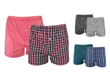 Herren Boxershorts 2er Pack Baumwolle Kariert Gestreift Gr. M