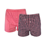 Herren Boxershorts 2er Pack Baumwolle Kariert Gestreift Gr. M