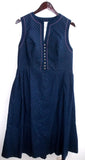 Damen Trachten Dirndl ärmellos blau gemustert Gr. 46