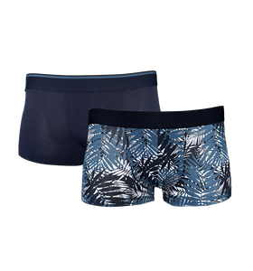 Herren Retropants Print 2er Pack Navy Weiß Blau Baumwolle Gr. M