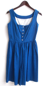 Damen Trachten Dirndl ärmellos blau ca. Gr. 36