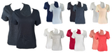 Damen Basic Shirts 2er Pack Kurzarm Baumwolle Gr. S