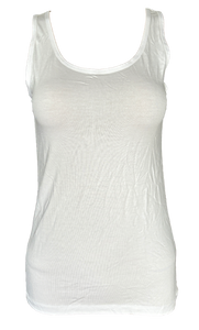 Damen Modal-Unterhemd Tanktop Weiß Schwarz Baumwolle Gr. S M L