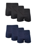 Herren Boxershorts 3er Pack Schwarz Navy Baumwolle Gr. S M L 2XL