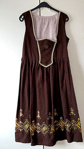 Damen Trachten Dirndl ärmellos Braun ca. Gr. 42