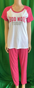 Damen Pyjama Kurzarm Pink Gr. S