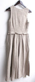 Damen Trachten Kleid ärmellos Leinen beige u. grau Gr. 38 v. Your Sixth Sense